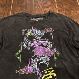 Rebellious One Dragon Graphic Long Sleeve Tee